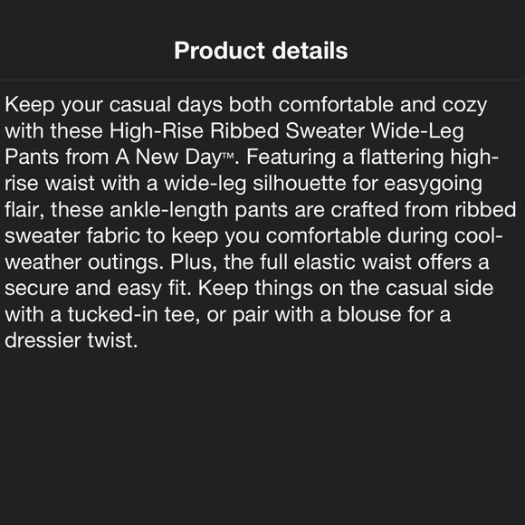 *Set of 2* High-Rise Ribbed Sweater Wide-Leg Pants - Picture 6 of 7